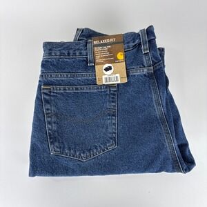 Carhartt B172 DST Relaxed Fit Flannel Lined Straight Leg Jeans Mens 38x32 NWT